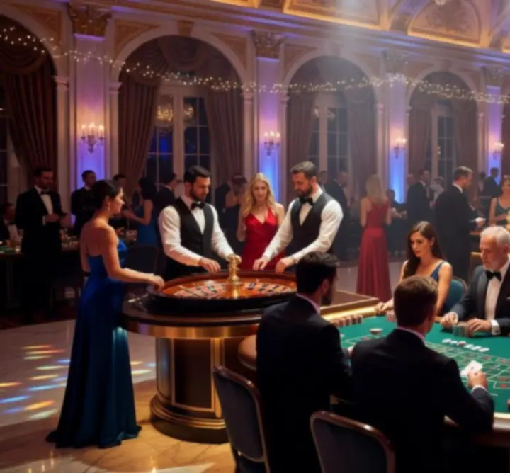 Galeria realizacji prywatnych eventów casino w ekskluzywnych wnętrzach
