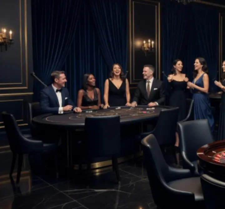 Mobilne eventy casino – elegancki stół pokerowy i ruletka na kameralnym evencie
