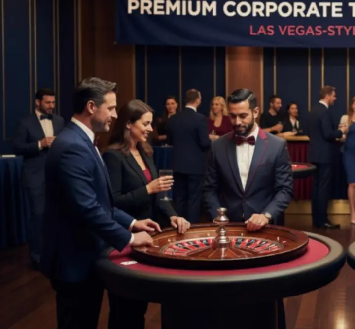 Ruletka i blackjack na eventach biznesowych podczas mobilnego eventu